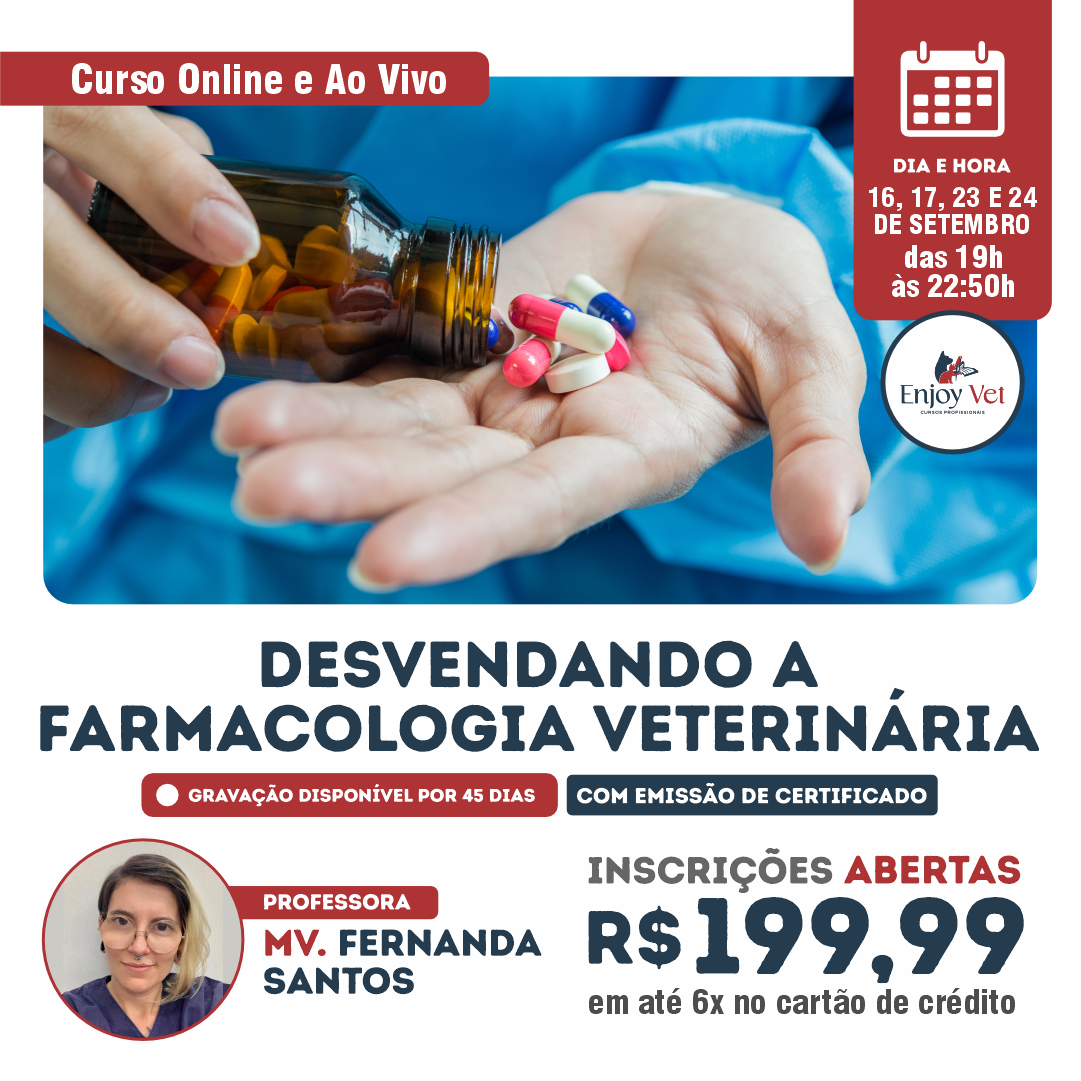 Curso Online e Ao Vivo – Desvendando a Farmacologia Veterinária