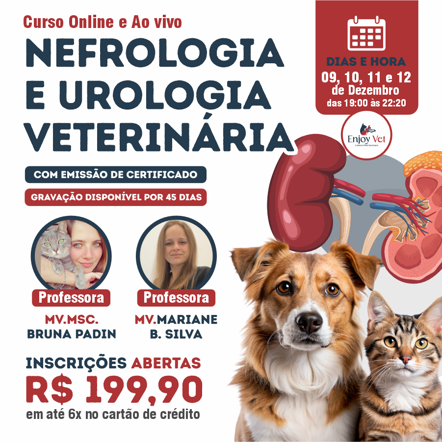 Curso online e ao vivo – Nefrologia e Urologia Veterinária